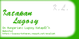katapan lugosy business card
